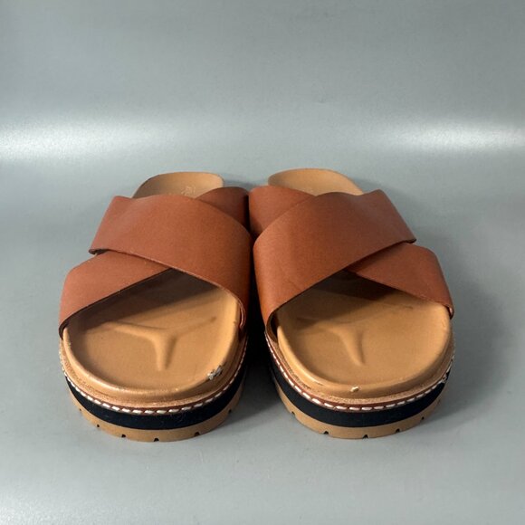 Madewell English Saddle Dayna Lugsole Slide in Brown, Size 11 - Picture 3 of 12